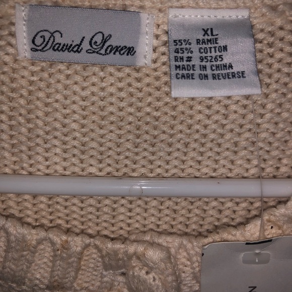 David Loren| Vintage Floral embroidered cardigan, knit buttons size XL - Picture 4 of 4